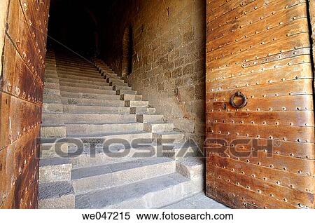 Castillo de Loarre Castle (11th-12th centuries). Loarre. Huesca province. Aragon. Spain. View Large Photo Image Stock Photography - Castillo de Loarre Castle (11th-12th centuries). Loarre. Huesca province. Aragon. Spain.. Fotosearch