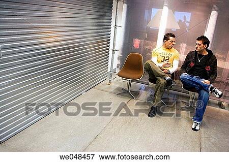 chair, colleague, chat, 30's View Large Photo Image Stock Photo - chair, colleague, chat, 30's. Fotosearch
