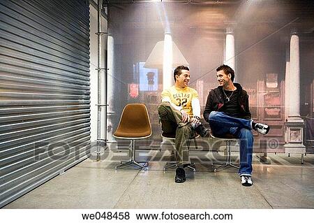 chair, colleague, chat, 30's View Large Photo Image Stock Photo - chair, colleague, chat, 30's. Fotosearch