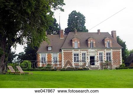 Chateau in village of Berthouville, France View Large Photo Image Stock Photo - Chateau in village of Berthouville, France. Fotosearch