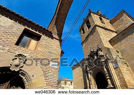 Church of Our Lady of the Assumption. Oropesa. Toledo province. Castilla-La Mancha. Spain View Large Photo Image Stock Photograph - Church of Our Lady of the Assumption. Oropesa. Toledo province. Castilla-La Mancha. Spain. Fotosearch