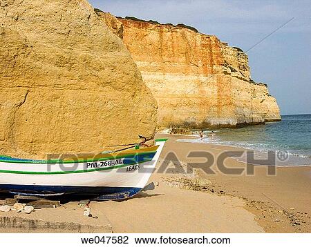 cliff, bathe, boat, beach, bathing, Algarve View Large Photo Image Stock Image - cliff, bathe, boat, beach, bathing, Algarve. Fotosearch