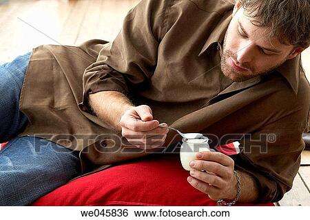 Stock Photograph - contemporary, cushion, Dairy produce. Fotosearch