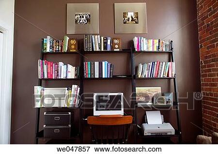 Stock Photo - Desk in home office.. Fotosearch
