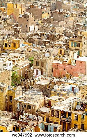 Elevated view on houses roofs. City of Cairo. Egypt View Large Photo Image Stock Image - Elevated view on houses roofs. City of Cairo. Egypt. Fotosearch