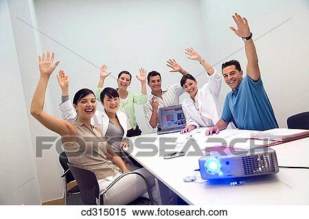 Stock Photography - Fatronik Research Centre, San Sebastian Technological Park, Donostia, Gipuzkoa, Basque Country. Businesspeople/technicians in meeting room. Fotosearch