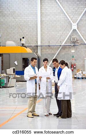 Stock Photography - Fatronik Research Centre, San Sebastian Technological Park, Donostia, Gipuzkoa, Basque Country. Technicians in workshop. Fotosearch