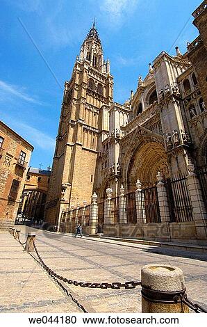Gothic cathedral built 13-15th century at Plaza del Consistorio. Toledo. Castilla la Mancha, Spain View Large Photo Image Stock Image - Gothic cathedral built 13-15th century at Plaza del Consistorio. Toledo. Castilla la Mancha, Spain. Fotosearch