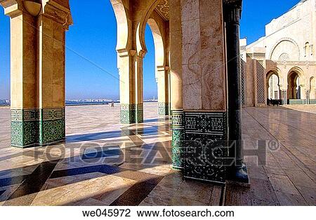 Great Mosque Hassan. Casablanca. Morocco View Large Photo Image Stock Image - Great Mosque Hassan. Casablanca. Morocco. Fotosearch
