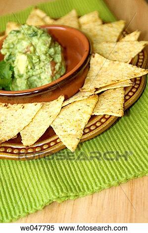 Guacamole and tortilla chips View Large Photo Image Stock Photography - Guacamole and tortilla chips. Fotosearch