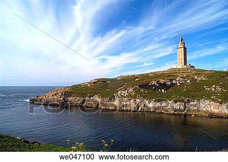 Hercules Tower in La Coru±a. Galicia. Spain View Large Photo Image Stock Image - Hercules Tower in La Coru±a. Galicia. Spain. Fotosearch