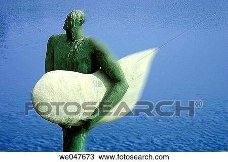 Icarus. Sculpture in Alicante. Spain. View Large Photo Image Stock Image - Icarus. Sculpture in Alicante. Spain.. Fotosearch