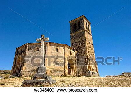 Stock Photo - Iglesia de la Vera Cruz, near Zamarramala. Segovia, Castile-Leon, Spain. Fotosearch