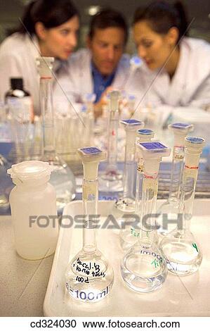Stock Image - Inasmet-Tecnalia Foundation, Technology and Research Centre, San Sebastian Technological Park, Basque Country. Researchers, microbiology lab. Fotosearch