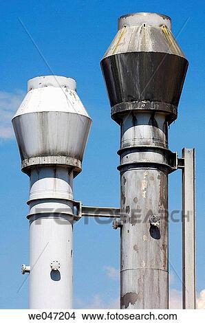 Industrial chimney. Sabi±anigo, Valle de Tena, Huesca province. Aragon. Spain. View Large Photo Image Picture - Industrial chimney. Sabi±anigo, Valle de Tena, Huesca province. Aragon. Spain.. Fotosearch