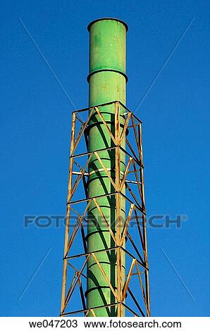 Industrial chimney. Sari±ena, Huesca province. Aragon. Spain. View Large Photo Image Stock Image - Industrial chimney. Sari±ena, Huesca province. Aragon. Spain.. Fotosearch
