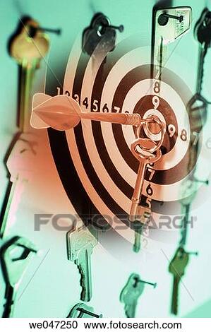 Keys and dart board View Large Photo Image Stock Image - Keys and dart board. Fotosearch