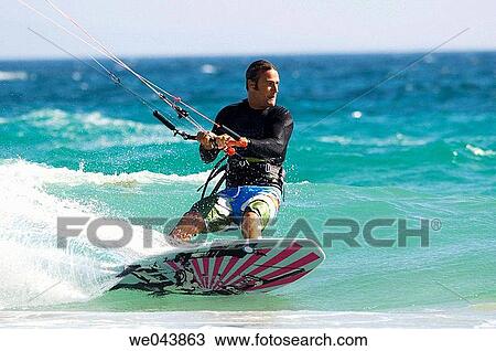 Kite-boarding View Large Photo Image Stock Image - Kite-boarding. Fotosearch