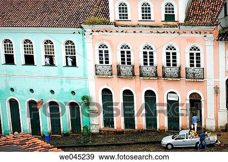 Largo do Pelourinho (Pillory) Salvador's best preserved Colonial buildings. Pelourinho area of Salvador da Bahia, considered by UNESCO to be the most important grouping of 17th & 18th Century Colonial Architecture in the Americas, Brazil View Large Photo Image Stock Photo - Largo do Pelourinho (Pillory) Salvador's best preserved Colonial buildings. Pelourinho area of Salvador da Bahia, considered by UNESCO to be the most important grouping of 17th & 18th Century Colonial Architecture in the Americas, Brazil. Fotosearch