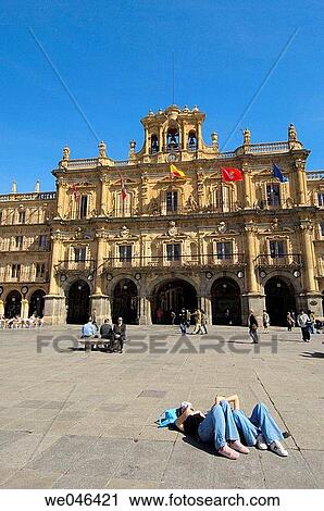 Main Square. Salamanca. Castilla-Leon, Spain View Large Photo Image Stock Image - Main Square. Salamanca. Castilla-Leon, Spain. Fotosearch