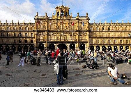 Main Square. Salamanca. Castilla-Leon, Spain View Large Photo Image Stock Image - Main Square. Salamanca. Castilla-Leon, Spain. Fotosearch