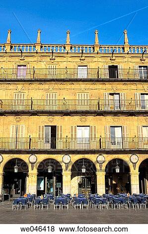 Main Square. Salamanca. Castilla-Leon, Spain View Large Photo Image Stock Photo - Main Square. Salamanca. Castilla-Leon, Spain. Fotosearch