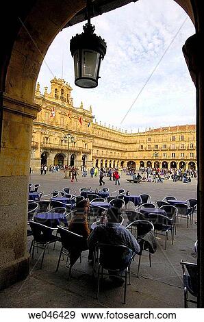 Main Square. Salamanca. Castilla-Leon, Spain View Large Photo Image Stock Photo - Main Square. Salamanca. Castilla-Leon, Spain. Fotosearch