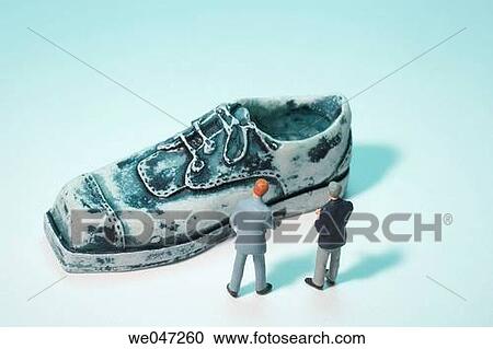 Miniature Businessmen and Toy Shoe View Large Photo Image Stock Image - Miniature Businessmen and Toy Shoe. Fotosearch