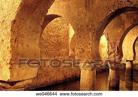 Moorish? aljibe? (water cistern) in the cellar of the Palacio de las Veletas, Cßceres. Extremadura, Spain View Large Photo Image Picture - Moorish? aljibe? (water cistern) in the cellar of the Palacio de las Veletas, Cßceres. Extremadura, Spain. Fotosearch
