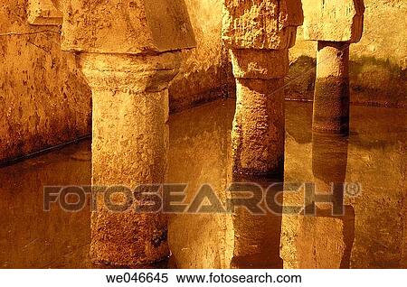Moorish? aljibe? (water cistern) in the cellar of the Palacio de las Veletas, Cßceres. Extremadura, Spain View Large Photo Image Stock Photography - Moorish? aljibe? (water cistern) in the cellar of the Palacio de las Veletas, Cßceres. Extremadura, Spain. Fotosearch