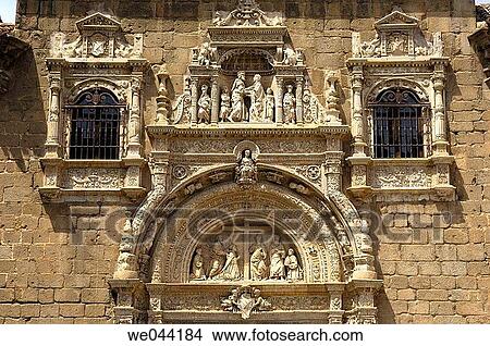Picture - Museo de Santa Cruz founded by Cardinal Pedro Gonzßlez de Mendoza and built in the 16th century by Alonso de Covarrubias, Toledo. Castilla-La Mancha, Spain. Fotosearch