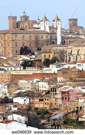 Stock Photo - Old town, Cßceres. Extremadura, Spain. Fotosearch