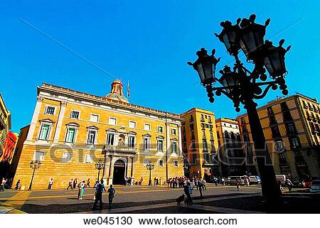 Palau de la Generalitat in Pla? a de Sant Jaume, Barcelona. Catalonia, Spain View Large Photo Image Stock Image - Palau de la Generalitat in Pla? a de Sant Jaume, Barcelona. Catalonia, Spain. Fotosearch