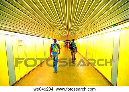 People in tunnel View Large Photo Image Picture - People in tunnel. Fotosearch