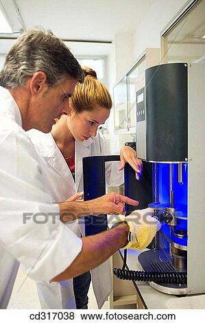 Polytechnic School, University of the Basque Country, Donostia. Haake MiniJet Piston Injection Molding. Students, Lab of Chemical Industry and Electrochemical Engineering, Fundamental Chemistry, Dept of Chemical Engineering and Environment View Large Photo Image Stock Photo - Polytechnic School, University of the Basque Country, Donostia. Haake MiniJet Piston Injection Molding. Students, Lab of Chemical Industry and Electrochemical Engineering, Fundamental Chemistry, Dept of Chemical Engineering and Environment. Fotosearch