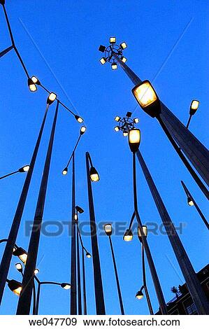 Public lighting. Bilbao. Spain. View Large Photo Image Stock Photo - Public lighting. Bilbao. Spain.. Fotosearch
