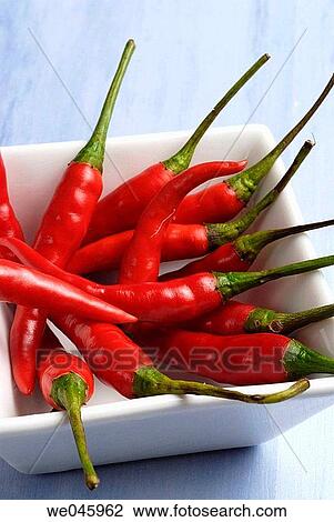 Stock Image - Red hot peppers. Fotosearch