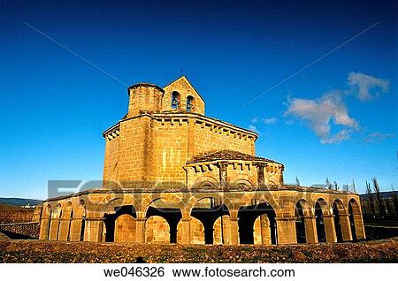 Romanesque church of Santa Mar? a de Eunate, XIIth century. Muruzabal, Navarre. Spain View Large Photo Image Stock Photograph - Romanesque church of Santa Mar? a de Eunate, XIIth century. Muruzabal, Navarre. Spain. Fotosearch