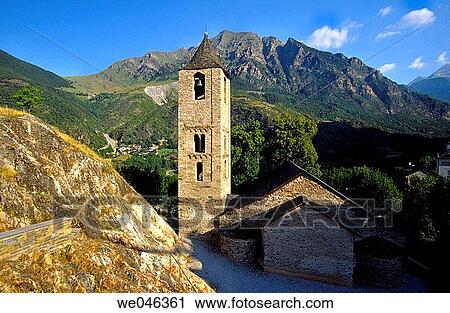 Sant Joan de Boi church (XI-XIIth centuries). Boi. Valle de Boi. Pyrenees. Lleida. Catalu±a. Spain. View Large Photo Image Stock Image - Sant Joan de Boi church (XI-XIIth centuries). Boi. Valle de Boi. Pyrenees. Lleida. Catalu±a. Spain.. Fotosearch