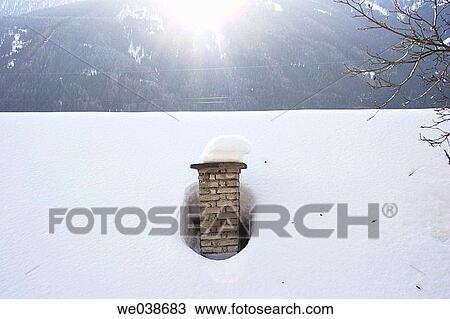 Snow-covered chimney, Kolbnitz, M÷lltal, Carinthia, Austria, Europe View Large Photo Image Stock Image - Snow-covered chimney, Kolbnitz, M÷lltal, Carinthia, Austria, Europe. Fotosearch