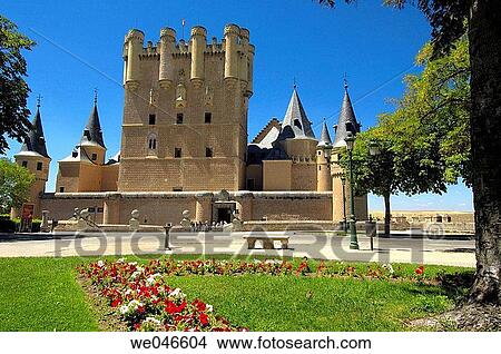 Tower of Juan II in the Alcazar fortress, Segovia. Castilla-Le? n, Spain View Large Photo Image Picture - Tower of Juan II in the Alcazar fortress, Segovia. Castilla-Le? n, Spain. Fotosearch