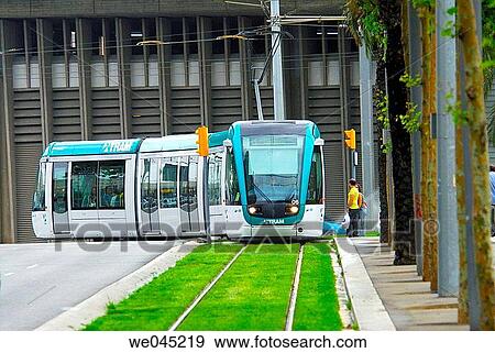 Tramway. Barcelona. Spain. View Large Photo Image Stock Photo - Tramway. Barcelona. Spain.. Fotosearch