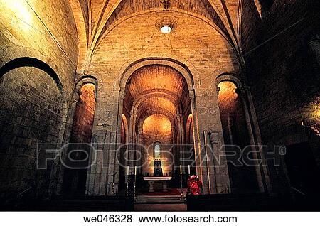 Upper church. Crypt. Leyre monastery (romanesque XIIth century). Navarra. Spain View Large Photo Image Stock Photo - Upper church. Crypt. Leyre monastery (romanesque XIIth century). Navarra. Spain. Fotosearch