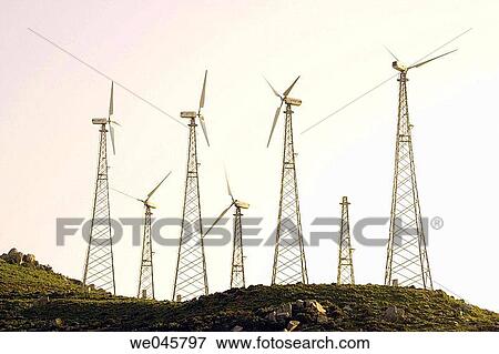 Windmills behind Tarifa, Cadiz province, Andalusia, Spain View Large Photo Image Stock Photo - Windmills behind Tarifa, Cadiz province, Andalusia, Spain. Fotosearch
