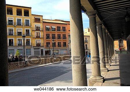 Stock Photograph - Zocodover square. Toledo. Castilla-La Mancha. Spain.. Fotosearch