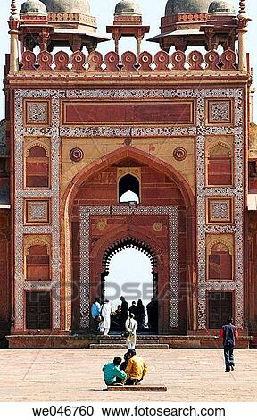 16th century Jama Masjid Mosque. Fatehpur Sikri near Agra. Uttar Pradesh. India. View Large Photo Image Stock Image - 16th century Jama Masjid Mosque. Fatehpur Sikri near Agra. Uttar Pradesh. India.. Fotosearch