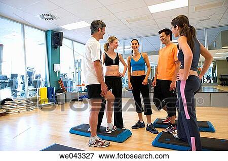 Stock Photo - 30's, circle, chat, 20's. Fotosearch