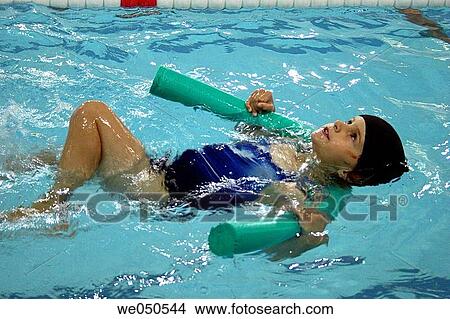 5 year old girl in swimming pool View Large Photo Image Picture - 5 year old girl in swimming pool. Fotosearch