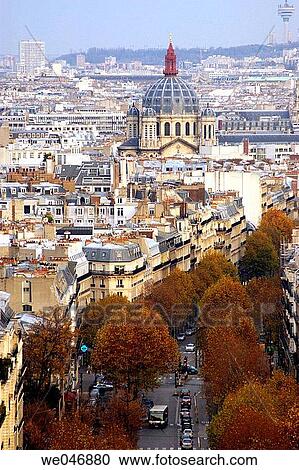 Aerial view of avenue with St-Augustin church in the background. Paris. France View Large Photo Image Stock Image - Aerial view of avenue with St-Augustin church in the background. Paris. France. Fotosearch