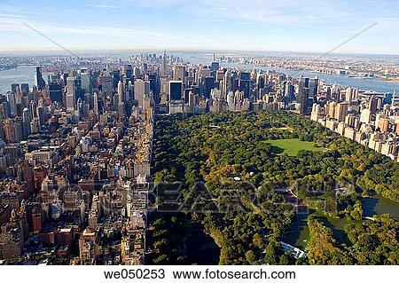 Aerial view of Central Park in Manhattan. New York city. USA. View Large Photo Image Stock Image - Aerial view of Central Park in Manhattan. New York city. USA.. Fotosearch